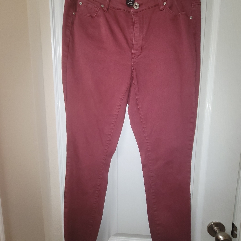 Burgundy Jean's, Size 14 Very Good Condition